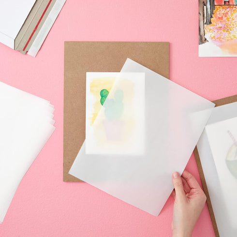 Bright Creations 100 Pack Glassine Paper Sheets (8.5 x 11") - Onion Skin Paper for Artwork, Drawings, Arts and Crafts, DIY Projects...