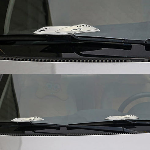 2 PCS Car Wiper Plus Pressure Pads Fixed Wind Wipes Wiper Plus Chip Decoration Wing, Windshield Wiper Blade, Automotive Replacement Windshield Wip...