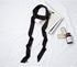 Ribbon Scarf for Women Long Skinny Satin Belt Sash Necktie Neck Scarf ZWJ01, Black, Free Size...