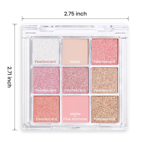 9Colors Rose Gold Dark Brown Colorful Eyeshadow Palette Makeup,Matte Shimmer Korean Natural Neutral Smokey Eye Eyeshadow palettes Highly Pigmented...