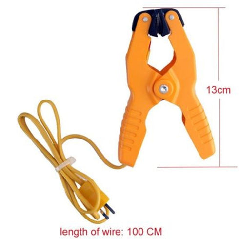 Type K Pipe Clamp Temperature Lead Probe HVAC Pipes Jaw Clip Plumbing Clamp...