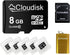 Pack of 5 Micro SD Card 8GB Flash Memory Card Micro SDHC C10 A1 U1 with SD Adapter, Card Reader (8 GB)...