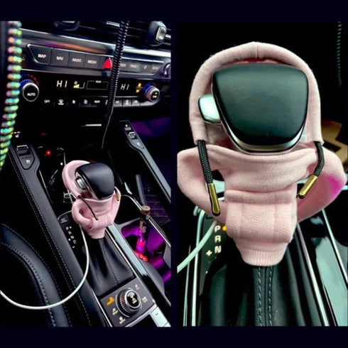 Car Gear Shift Cover, Universal Shift Knob Cover, Mini Hoodie for Car Shifter, Shift Knobs Fashionable Hooded Shirt Car Shifter Stick Protector De...