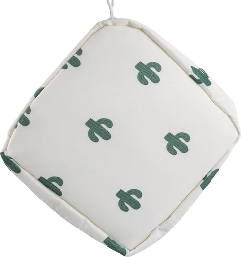 White Sanitary Napkin Storage Bag with Colorful Print Design Portable Zipper Menstrual Pad Bag Sanitary Napkins for Women Ladies,Cactus Bag with A...