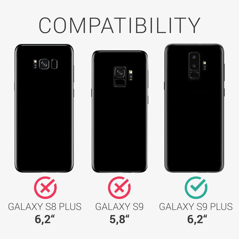 kwmobile Case Compatible with Samsung Galaxy S9 Plus Case - TPU Silicone Phone Cover with Soft Finish - Arctic Night...