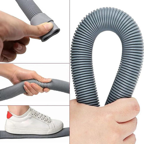 HLMOptimo 6 Feet Universal Washing Machine Drain Hose Flexible Dishwasher Drain Hose Extension Kits Corrugated Washer w/ 1 Adapter 1 Clamp 1 U-Ben...