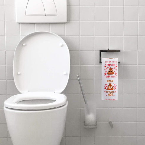 40th Birthday Gifts for Women, Men, Her, Him - Happy Prank Toilet Paper - 40th Birthday Decorations, Party Supplies Favors - 40 Years Old Funny Ga...