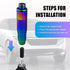 1 PC Car Modified Gear Lever, 5.7" Racing Trim Alloy Easy-Grip Shift Knob with Adapter, Gear Shifting Smooth Operation Long Handle, Universal for ...