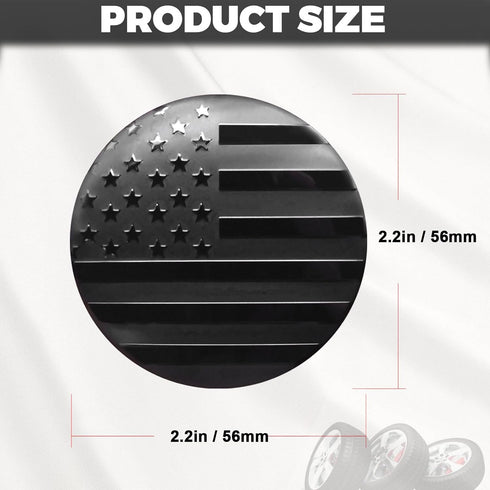 4PCS Wheel Center Cap Stickers with 3D American Flag Emblem 56mm Center for Rims Car Decorations Automotive Accessories Waterproof Wheel Hub Cap f...