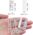 60 Pieces Clear Self Adhesive Clips Plastic Hanging Wall Clips Small Paper Photo Spring Tapestry Clips and 60 Pieces White Sticky Strips for Home ...