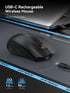 Bluetooth Wireless Mouse - (BT1/BT2+USB) Tri-Mode High Performance, Rechargeable, Quiet Click, Multi-Device Compatibility for Laptop, Computer, Ma...