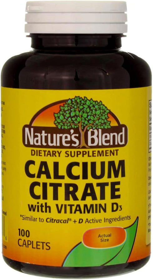 Nature's Blend Calcium Citrate with D3 100 Cplts...