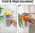 Rich&Ray 12oz Magnetic Fridge Cups, Magnetic Hanging Cup Hanging on Fridge, Ruesuable Stainless Steel Cups with Silicone Cup Holder for Fridges or...