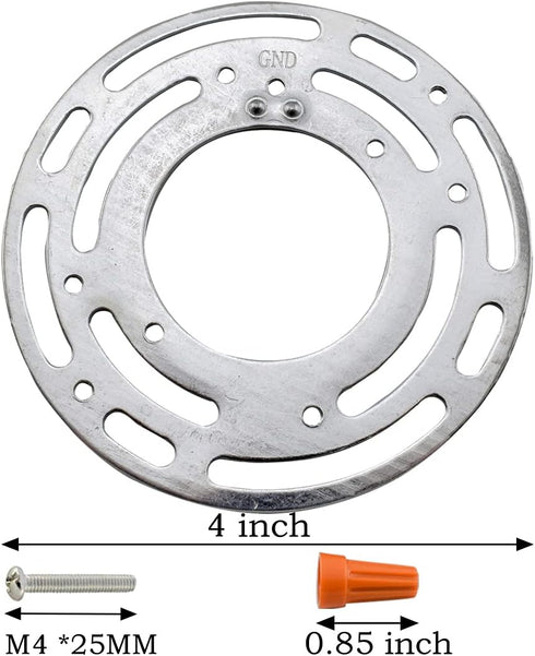 4 Pack Universal Light Crossbar Kit Ceiling Light Fixture Mounting Bracket with Ground Screw and Acorn Cap Nut for Wall Light Mounting, Close to C...