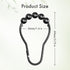 Amazer Matte Black Shower Curtain Rings - Set of 12 - Rust-Resistant Metal Shower Hooks for Bathroom Shower Rod...
