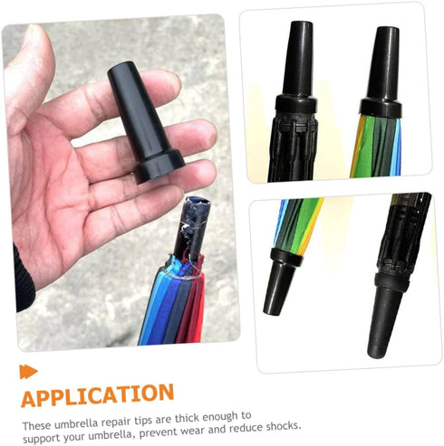 DOITOOL Clear Umbrella Walking Cane Tips 2pcs Protector Hiking End Sun Walking Sticks Replacement Umbrella Trekking Caps Tips Covers Accessories P...