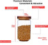 Glass Storage Jar with Wood Lids, Airtight Sealed Clear Borosilicate Glass Canister Kitchen Food Storage Containers for Coffee Beans Loose Tea Nut...