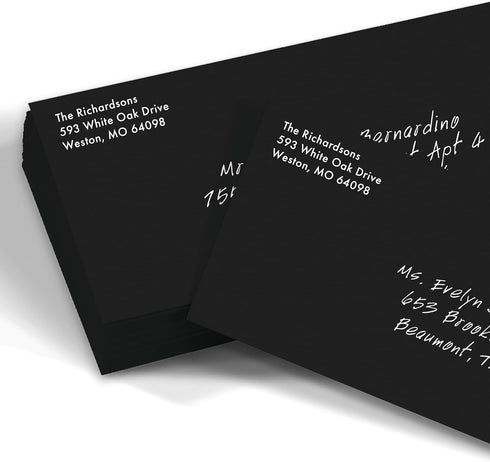 LUXPaper #9 Slimline Invitation Envelopes | Peel & Press | 3 7/8" x 8 7/8" | Midnight Black | 80lb. Text | 50 Qty...