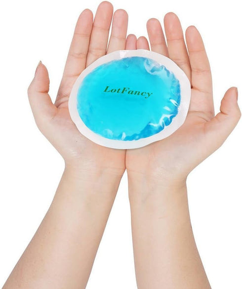 LotFancy Ice Pack for Injuries Reusable, 8 Small Gel Heating Cooling Pads with Cloth Backing, Hot Cold Therapy for Eyes After Surgery, Face, Breas...