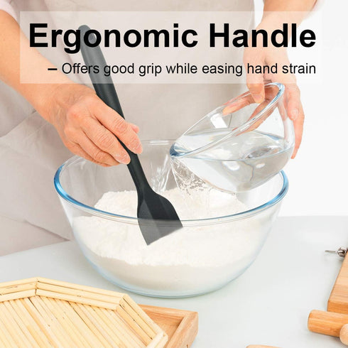 Silicone Spatula Set, 6 Piece Rubber Spatula Heat Resistant and Stainless Steel Core Spatulas for Cooking Utensils Large and Small Baking Kitchen ...