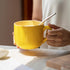 Sicaluya Porcelain Large Oatmeal Mug with Lid, 23 oz (680mL) Wide Coffee Mug, Breakfast Cup and Soup Bowl, Microwave and Dishwasher Safe, Ceramic ...
