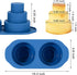 Webake Mini 3 Tier Cake Pan, Silicone Tier Cake Molds, 2 Pack Blue Molds for Small Smash Cake Cupcake for Birthday, Baby Shower, Wedding, 3.8 Inch...