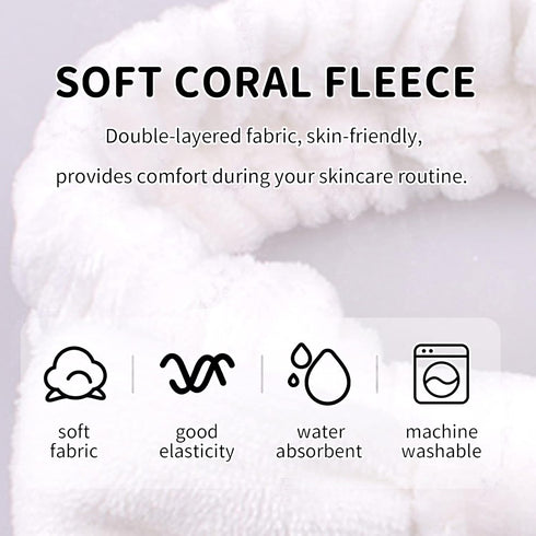 Spa Headband, Bow Makeup Headband for Washing Face, High Elasticity Bowknot Coral Fleece Skincare Headbands for Women Girls (Cow Print)...