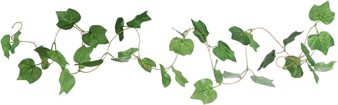 Elegant 38 Ft Autumn Artificial Grape Leaf Garland - 5 Strands, Highly Realistic Fall Decor for Weddings, Home, Parties, & Wall Display...