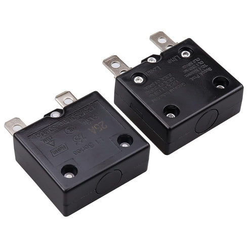 2Pcs 25A Automatic Thermal Circuit Breaker Thermal Overload Protector 25Amp L1 Series 125-250V AC 50V DC Automatic Reset Relay Fuse Thermal Switch...