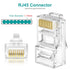 UTP RJ45 Connectors, Cat6 RJ45 Pass Through Plugs 50-Pack, Cat6 RJ45 Plugs with 50-Pack Strain Relief Boots for Solid or Standard Ethernet Cables,...