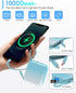 Mini Portable Charger Power Bank,22.5W 10000mAh Fast Charging Portable Phone Charger with Built in iOS and USB C Output Cable,LED Display Travel B...