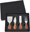 4Pcs Cheese Knife Set - Stainless Steel Cheese Knives with Acacia Wood Handle - Charcuterie Knife Set for Party and Holiday...