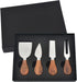 4Pcs Cheese Knife Set - Stainless Steel Cheese Knives with Acacia Wood Handle - Charcuterie Knife Set for Party and Holiday...