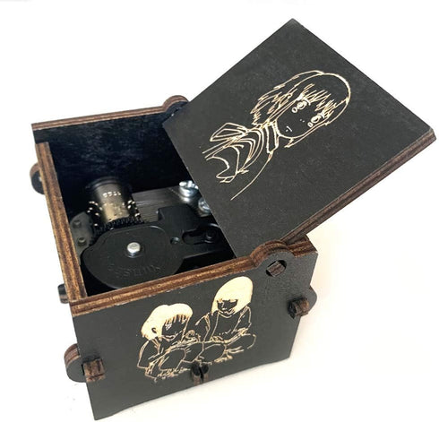 Pursuestar SpAway Always with me Wind Up Music Box, Vintage Engraved Wood Mechanism Musical Gifts for Anime Fans Birthday Valentine's Day Christma...