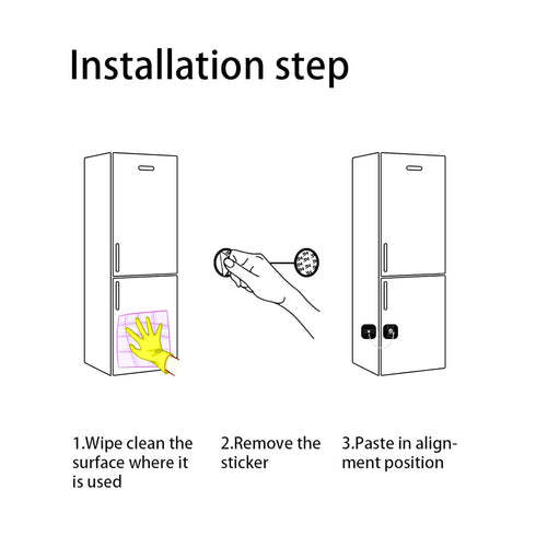 Refrigerator Lock with Key, Fridge Locks,Lock for Fridge Freezer, Cabinets and Drawers, Air Oven Air Fryer, Closets, Windows, 2 Pack Refrigerator ...