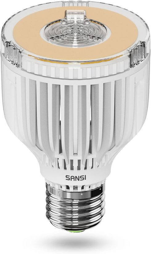 SANSI 350W Equivalent A19 LED Light Bulb, 5500 Lumens Bright Light Bulb, Non-Dimmable E26 3000K Warm White LED Bulb, 22.5 Years Lifetime 40W Power...