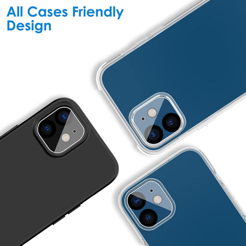 JETech Camera Lens Protector for iPhone 12 6.1-Inch, 9H Tempered Glass, HD Clear, Anti-Scratch, Case Friendly, Does Not Affect Night Shots, 3-Pack...