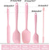 5 Piece Pink Silicone Spatula Set, Heat Resistant Rubber Spatulas Set, Silicone Kitchen Utensils Set Dishwasher Safe for Nonstick Cookware Baking ...