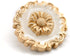20 pcs Vintage Sunflower White Enamel Sewing Metal Shank Coat Buttons -25mm -1"...