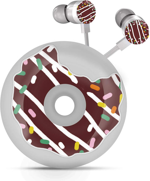 QearFun Donut Earbuds for Kids, Cute Earbud & in-Ear Headphones Wired Gift for School Girls and Boys with Microphone and Lovely Earphones Storage ...