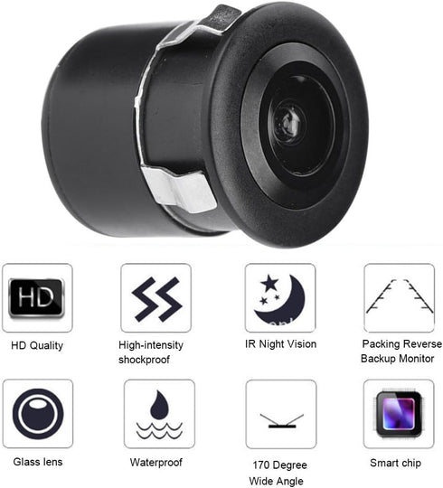 Security Camera Outdoor Waterproof Bullet Camera CCTV CCD Camera Night Vision for Car 170 Degree Wide Angle...