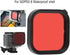 Diving Lens Filter, Photograph Waterproof Diving Lens Filter with Hanging Strap, Red Filter, Filter, Filter for GoPro 8(Red)...