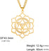 VASSAGO Merkabah on Flower of Life Necklace Mandala Necklace Geometry Star Tetrahedron Merkaba Pendant Necklace Buddhist Lotus Flower Mandala Pend...