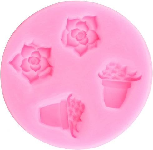 Succulent Fondant Molds Succulent Plant Cake Decorating Silicone Mold For Cake Decoration Cupcake Topper Chocolate Candy Gum Paste Polymer Clay...