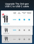 AINOPE 100W 5A USB C Cable 10FT, USB C Charger Cable, Right Angle Fast Type C Cable Fits for iPhone 15 Pro Max Plus, MacBook Air/Pro, iPad Pro, Sa...