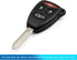 uxcell 4 Buttons Uncut Key Fob Remote Control Case Shell Replacement KOBDT04A for Chrysler for Dodge...