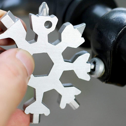 18-in-1 Snowflake Multi-Tool Screwdriver, Stainless Steel 18-1 Multitool Snow Tool (Black)...