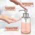 BabyElf Clear Glass Foaming Soap Dispenser with Rust-Proof Stainless Steel Pump, Refillable Liquid Wide Opening Hand Soap Dispenser for Bathroom &...