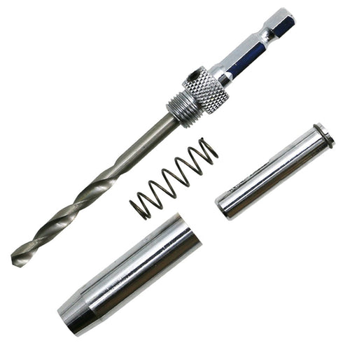 AFUNTA 8 pcs Center Drill Bit Sets with Automatic Center Punch, Self Centering Hinge Tapper Core Hole Puncher Woodworking Tools for Cabinet Door 5...