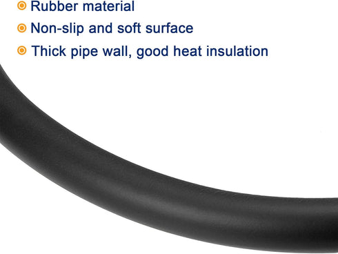 MECCANIXITY Foam Grip Tubing Handle Grips 22mm(7/8") ID 32mm OD 10" Black for Pipe Insulation, Utensils, Fitness, Tools Handle Support...